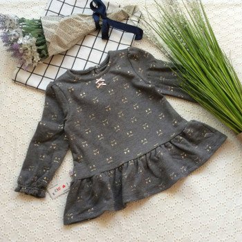 Váy thu đuôi cá dài tay - cotton da cá